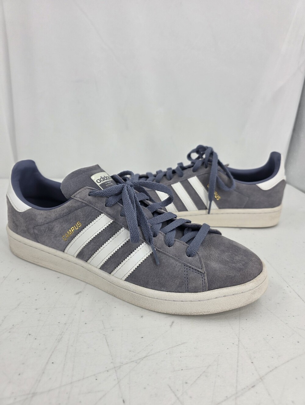 adidas Campus Men's Sneakers Blue Gray Suede Mens Size 10.5 AQ1089 Rare Colorway